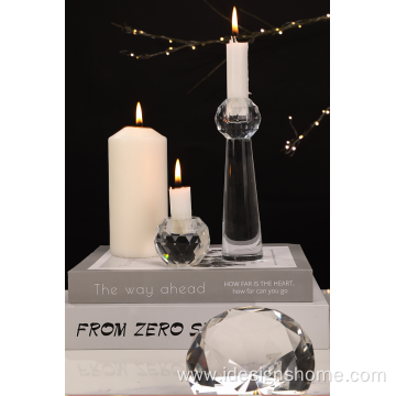 Clear Crystal Candle Holder Stand for Tealights